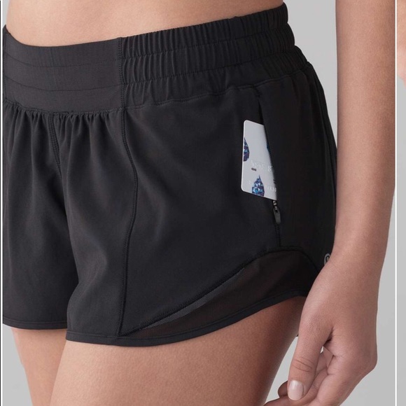 Lululemon Hotty Hot Short II Black Running Shorts
